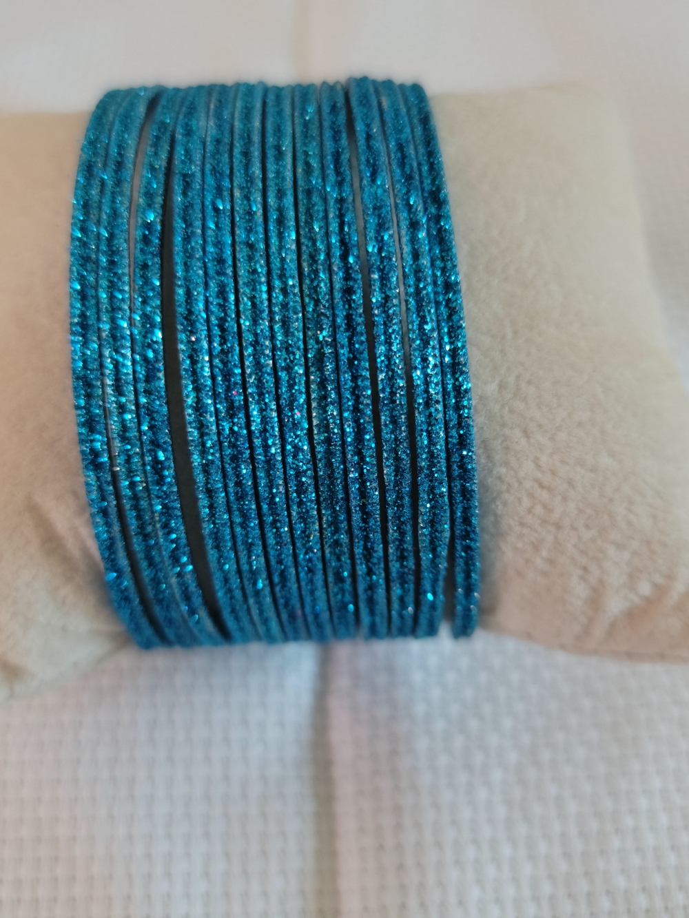 Blue Glitter Multi-Stack Bangle Set - Women Jewelry